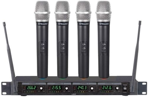 G-380H GTD Audio 4 Channel VHF Handheld Wireless Microphone 