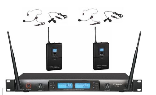 GTD Audio 2x100 Channal UHF Wireless Lapel Microphone 622L